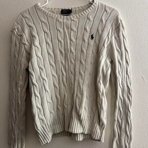 Polo by Ralph Lauren women’s Cream Cable-Knit Sweater